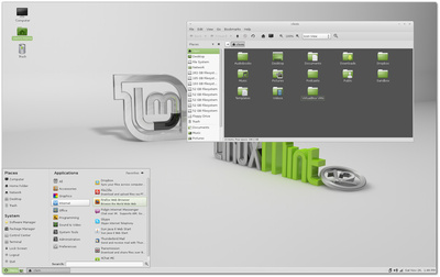 Linux Mint 12 MATEの画面 Linux Mint 12 MATEの画面