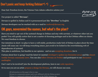 Devuan GNU/Linuxのサイト(devuan.org) Devuan GNU/Linuxのサイト(devuan.org)