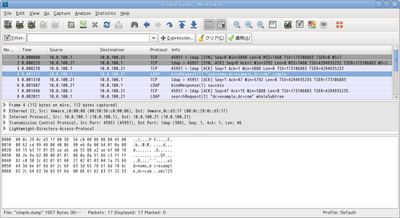 図1　Wiresharkでパケットをキャプチャした様子