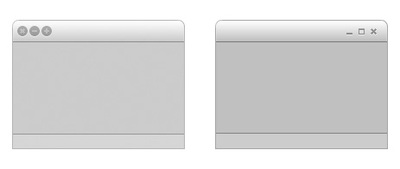 MacintoshとWindowsのFlexクローム