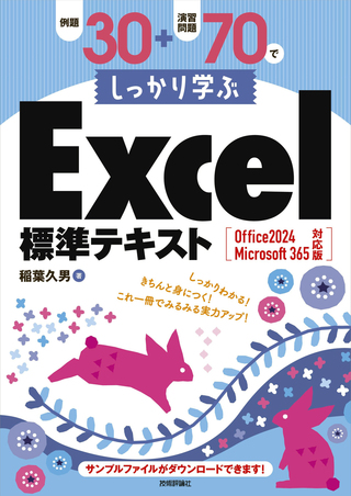 書籍「例題30＋演習問題70でしっかり学ぶExcel標準テキスト Office 2024/Microsoft 365対応版」のカバー画像