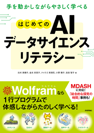 書籍「手を動かしながらやさしく学べる  はじめてのAIデータサイエンスリテラシー」のカバー画像