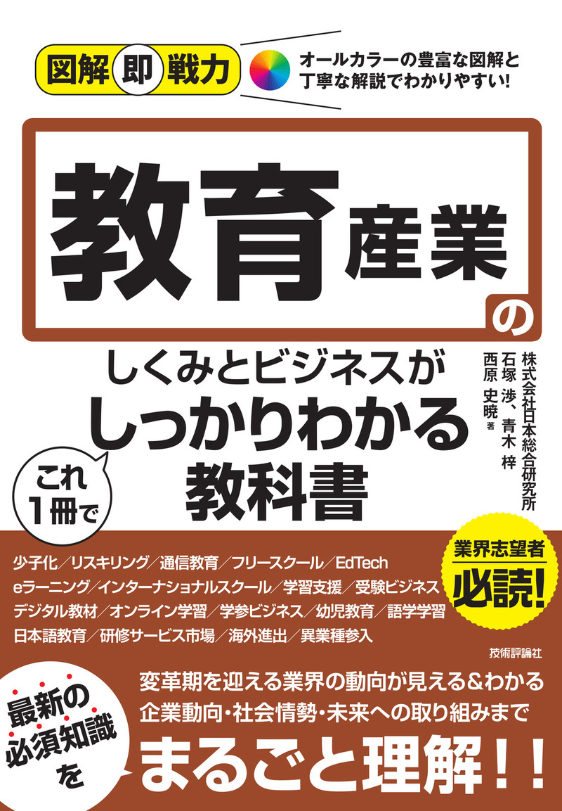 「図解即戦力
教育産業のしくみとビジネスがこれ1冊でしっかりわかる教科書」のカバー画像