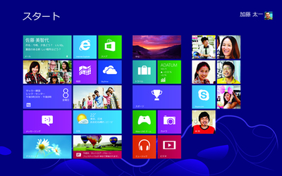 Windows 8のスタート画面 Windows 8のスタート画面