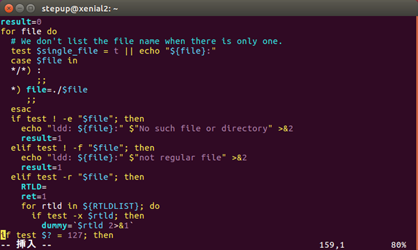 図2　Vimの画面