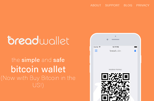 ビットコインのウォレット、breadwallet