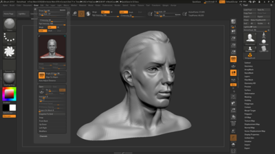 ZBrush 2018の操作画面 ZBrush 2018の操作画面