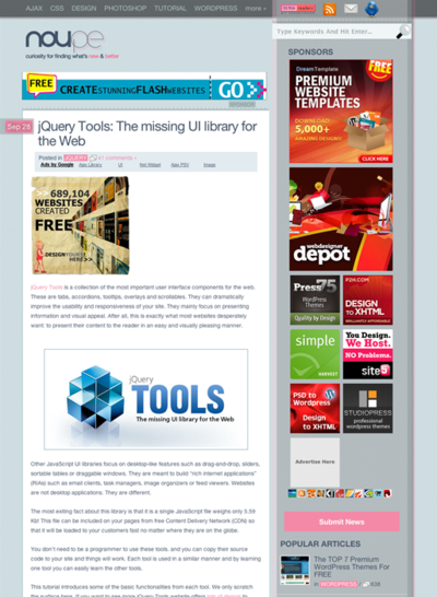 図4　 UIライブラリ「jQuery Tools」の解説