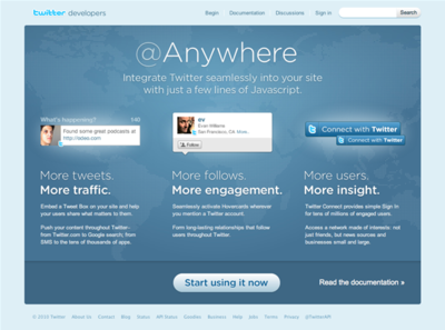 図6　Twitterの新API，@Anywhere