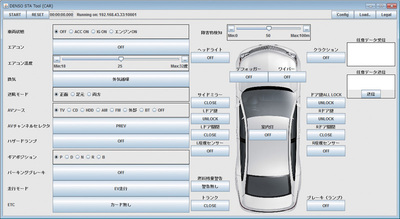 この画面は,開発者に提供されるシミュレータの一例。自動車や住まいから取得したさまざまな情報をスマートフォン上で利用し,クラウドと連携することなどによって,どのような新しい価値を生み出せるのかが鍵 この画面は,開発者に提供されるシミュレータの一例。自動車や住まいから取得したさまざまな情報をスマートフォン上で利用し,クラウドと連携することなどによって,どのような新しい価値を生み出せるのかが鍵