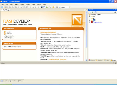 図8　FlashDevelop