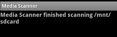図11 Media Scanner Finished 図11 Media Scanner Finished