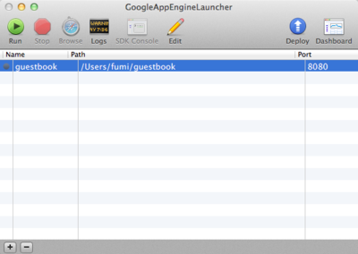 Google App Engine Launcher Google App Engine Launcher