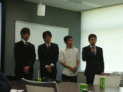 左から加藤 宏樹さん，中島 申詞さん，前山 晋哉さん，松下 知明さん