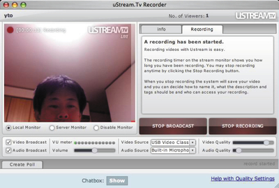 図9-2 Ustream.tv(新) 図9-2 Ustream.tv(新)