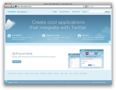 図3 Twitterのドキュメントサイト 図3 Twitterのドキュメントサイト
