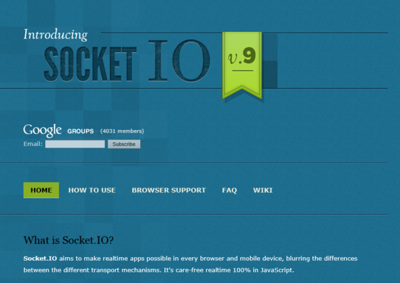 図1 socket.io公式サイト 図1 socket.io公式サイト