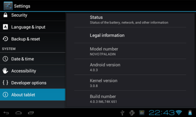 Android 4.0.3へアップデート Android 4.0.3へアップデート