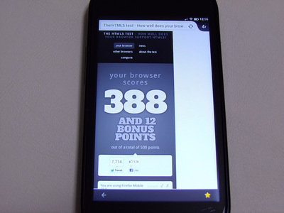 html5testの結果。同一スコアなのは驚き html5testの結果。同一スコアなのは驚き