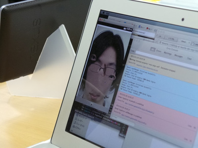 短時間ながら,皆の力でまとめ上げたアプリがFirefox OSエミュレータで動作する様子 短時間ながら,皆の力でまとめ上げたアプリがFirefox OSエミュレータで動作する様子