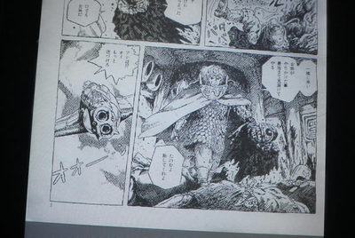 写真2 Kindle Fireの標準機能によって表示したPDFデータ。文字がつぶれてしまっている 写真2 Kindle Fireの標準機能によって表示したPDFデータ。文字がつぶれてしまっている