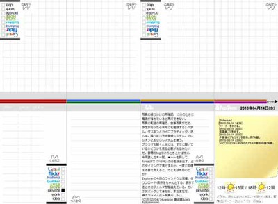 図4　マッシュアップして，インターネットからの情報の入った『8pagememo』