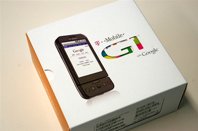 写真1 Google G1の外箱 写真1 Google G1の外箱
