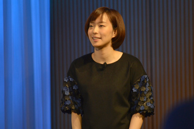 会見に登場した石川佳純選手 会見に登場した石川佳純選手