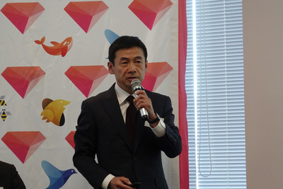 日本での展開を紹介する三橋秀行氏 日本での展開を紹介する三橋秀行氏