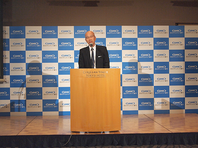 「新銀行には機動力,新規性を活かした銀行業務を進めてもらいたい」と述べた株式会社あおぞら銀行代表取締役社長兼最高経営責任者 馬場信輔氏 「新銀行には機動力,新規性を活かした銀行業務を進めてもらいたい」と述べた株式会社あおぞら銀行代表取締役社長兼最高経営責任者 馬場信輔氏