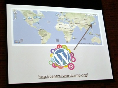 WordCampは地域ごとに行われるWordPressに特化したイベント。日本ではこれまで東京で2回,京都で1回行われており,今回は初の九州地区での開催となった。WordCamp http://central.wordcamp.org/ WordCampは地域ごとに行われるWordPressに特化したイベント。日本ではこれまで東京で2回,京都で1回行われており,今回は初の九州地区での開催となった。WordCamp http://central.wordcamp.org/