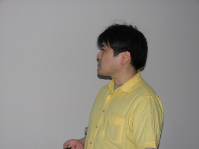 図1 第5回勉強会のプレゼンターを務めた河部展氏。 図1 第5回勉強会のプレゼンターを務めた河部展氏。