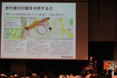 レイ・フロンティア株式会社 取締役CCOの澤田典宏氏は位置×範囲×時間で人の行動を分析する事例を紹介 レイ・フロンティア株式会社 取締役CCOの澤田典宏氏は位置×範囲×時間で人の行動を分析する事例を紹介
