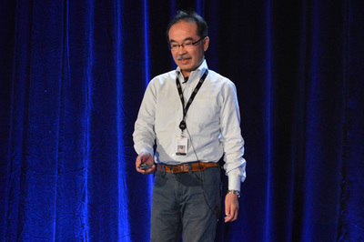 「AWS re:Invent 2017」での石井達夫氏 「AWS re:Invent 2017」での石井達夫氏