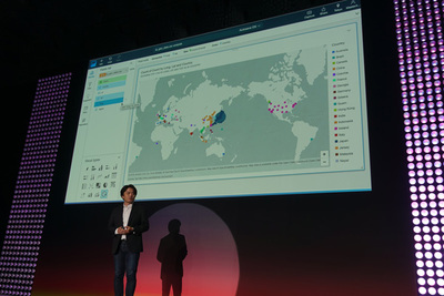 QuickSightを使ったユーザの地域別アクセス分布の分析画面 QuickSightを使ったユーザの地域別アクセス分布の分析画面