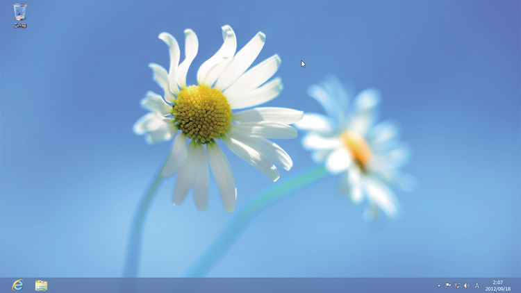 Windows 8のデスクトップ